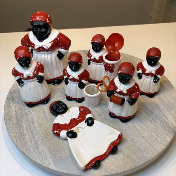 Lot Of Black Americana Ceramic‎ Porcelain Chalkware Kitchen Items - Picture 6 of 6